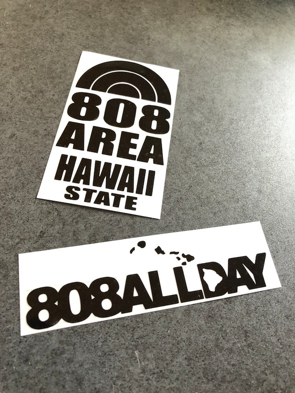 US ハワイ Hawaii 808 ALLDAY お得2枚セット 002 ステッカー