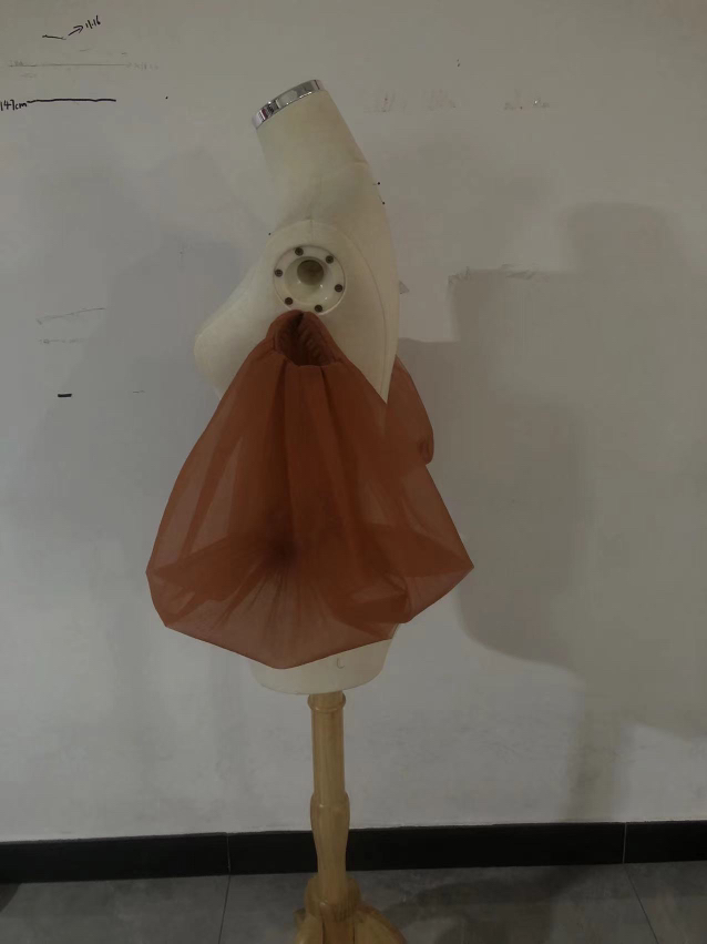 可愛い 取り外し袖 テラコッタ パフスリーブ ソフトチュール ストレッチ 花嫁