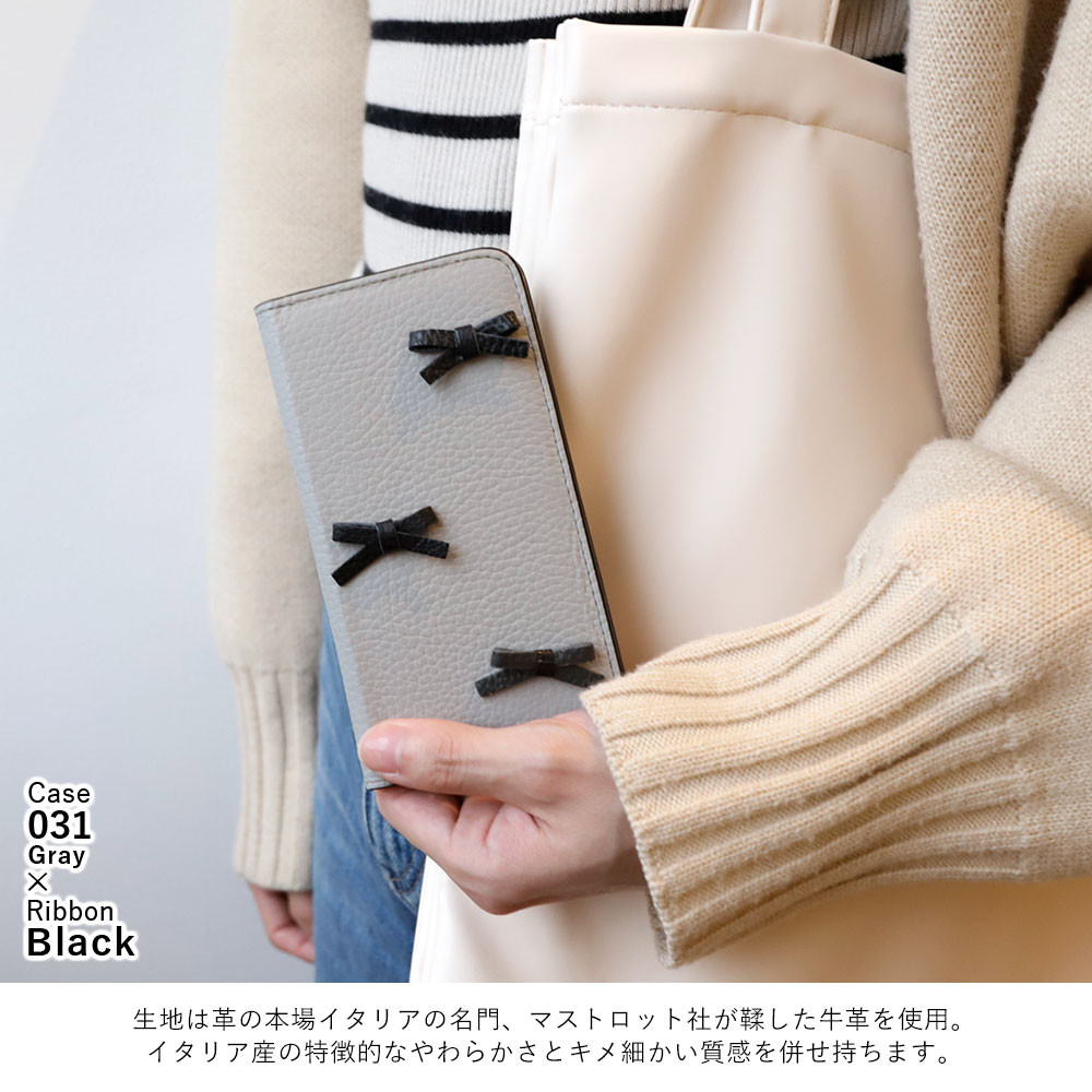 本革　全32色　りぼん　手帳型スマホケース 全機種対応 iPhone galaxy Xperia#nn00000883