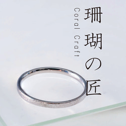 New「珊瑚の匠」Coral Craft　チタンリング  細指輪 titaniumRing　軽く腐食しない 3枚目の画像