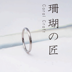 New「珊瑚の匠」Coral Craft　チタンリング  細指輪 titaniumRing　軽く腐食しない 4枚目の画像