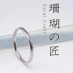 New「珊瑚の匠」Coral Craft　チタンリング  細指輪 titaniumRing　軽く腐食しない 1枚目の画像