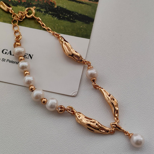 k18 淡水パールブレスレット