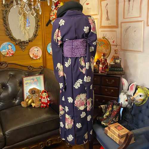 和洋折衷 着物 リメイク ワンピース ドレス 帯サッシュベルト 和洋折衷 着物 リメイク ワンピース ドレス 帯サッシュベルト