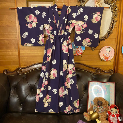 和洋折衷 着物 リメイク ワンピース ドレス 帯サッシュベルト