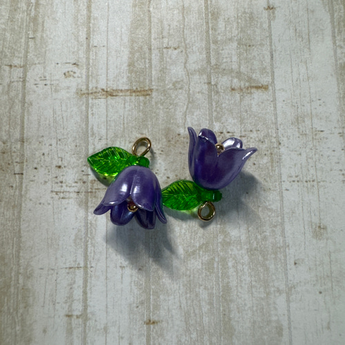 すずらん お花パーツ 4個 紫 チャーム joy 通販 17746371｜Creema  