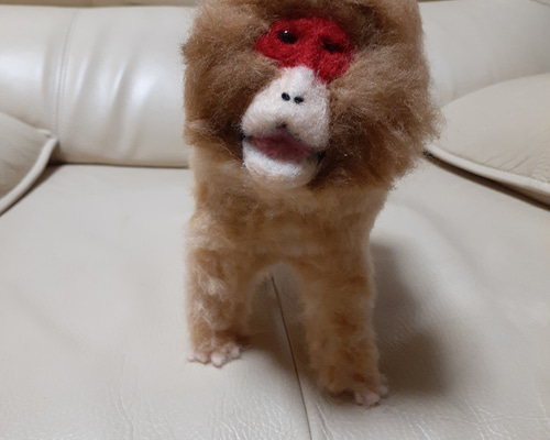 羊毛フェルトキーホルダー　お猿のフランク 羊毛フェルトキーホルダー お猿のフランク - アクセサリー