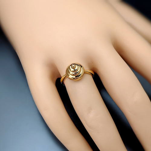 金のうんこMAXリング（宝石入りモデル）：シルバー＋金メッキ 指輪