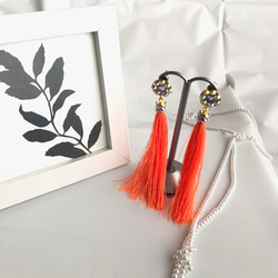 EA-19 Ballroom 社交ダンスアクセサリー フリンジピアスorイヤリング