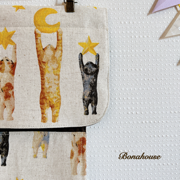 人気沸騰新柄！☆トイレットペーパーホルダーカバー「ほしとねこ」 3枚目の画像