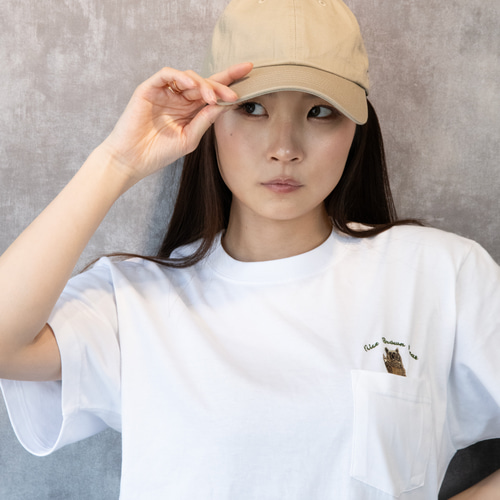 ヒグマ」刺繍 ポケット付きTシャツ Tシャツ honok（刺繍専門店） 通販