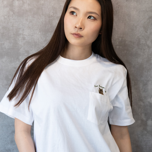 ヒグマ」刺繍 ポケット付きTシャツ Tシャツ honok（刺繍専門店） 通販