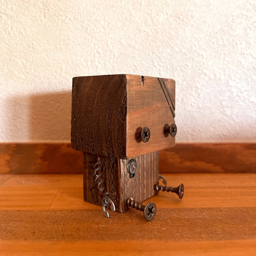 ロボット　一点物　ヴィンテージ　レトロ　廃盤　日本　アンティーク 世界に一つだけのN ROBO/手作りロボット/木製ロボット/廃材/飾り/置物