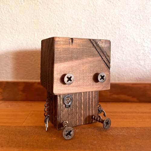 世界に一つだけのN ROBO/手作りロボット/木製ロボット/廃材/飾り/置物