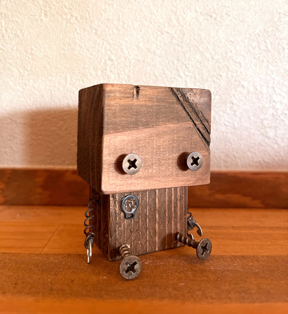 世界に一つだけのN ROBO/手作りロボット/木製ロボット/廃材/飾り/置物