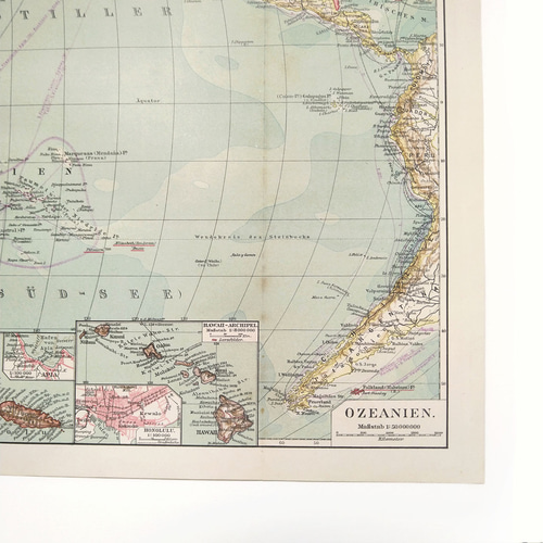 現オーストラリア大陸周辺 大洋州 オセアニア地域の古地図 資料