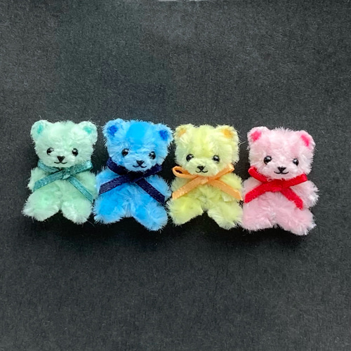 モールアート 推し色テディベア ハンドメイド ミニチュア モールアート 推し色テディベア ハンドメイド ミニチュア