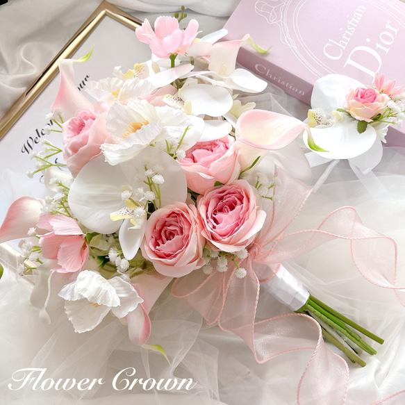 アーティフィシャルフラワーブーケ クラッチブーケ 結婚式