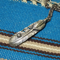 フェザーネックレス ペンダント ハートフェザー 太陽 羽根【受注製作】ゴージャス フェザー　atpf01hfbsun 10枚目の画像