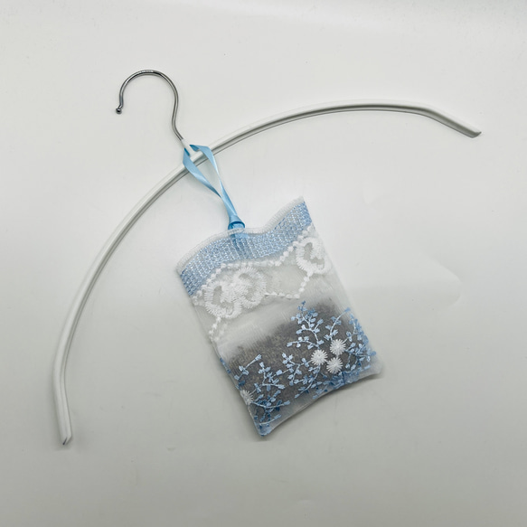 ○サシェケース ラベンダー 香り袋 クローゼット用 レース アロマ
