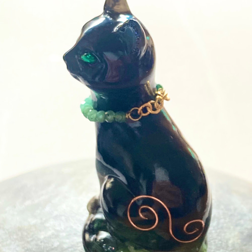 専用です。黒猫ちゃん❤️オルゴナイト （誕生石オルゴナイト 猫 