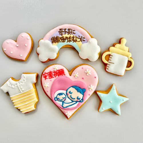 安産祈願♡マタニティーマークアイシングクッキー クッキー にじいろ
