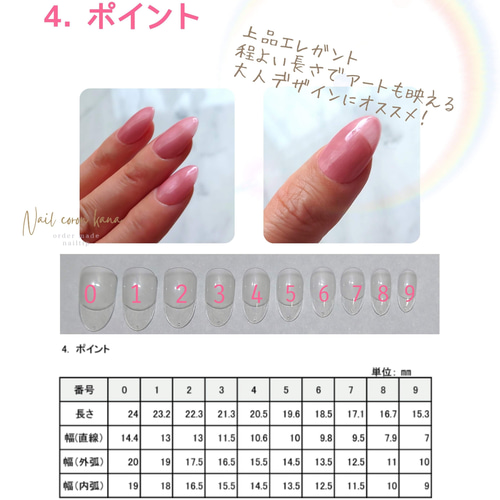 ひろ まつ ネイルチップ　測定チップ2種 00d07be9f5d6e9f5f32834be80cf5a