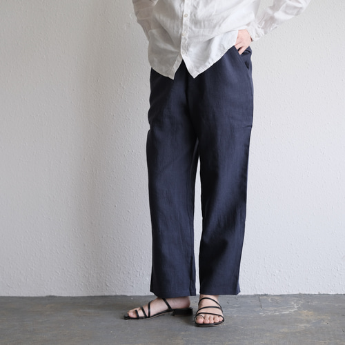 yohaku リネンワイドパンツ ブラック