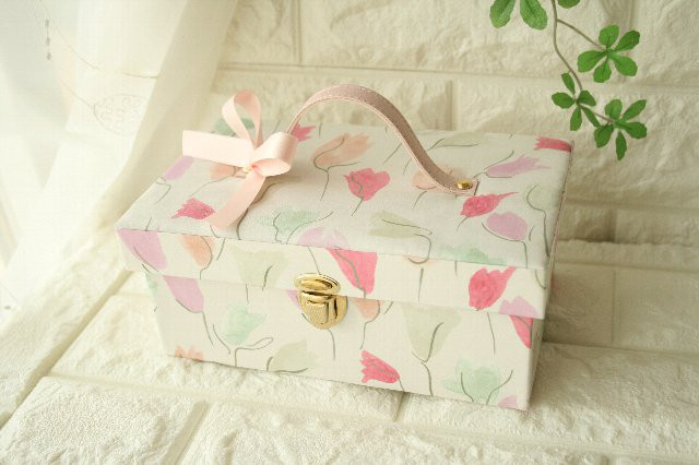 通帳・キャッシュトレーが入るマネートランク　リバティ　チューリップシャドウ