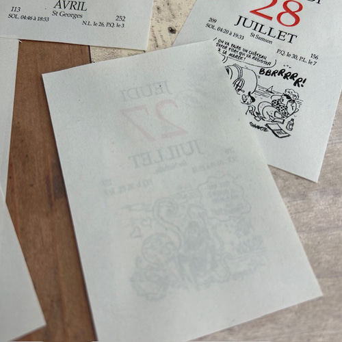 171・日めくりカレンダー フランス 50枚 アソート ジャンクジャーナル