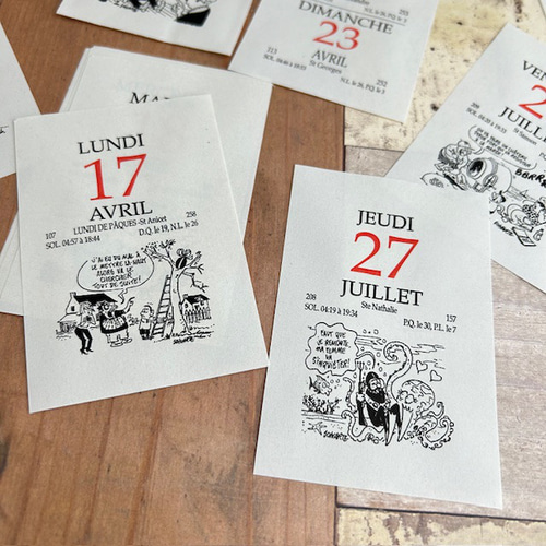 171・日めくりカレンダー フランス 50枚 アソート ジャンクジャーナル