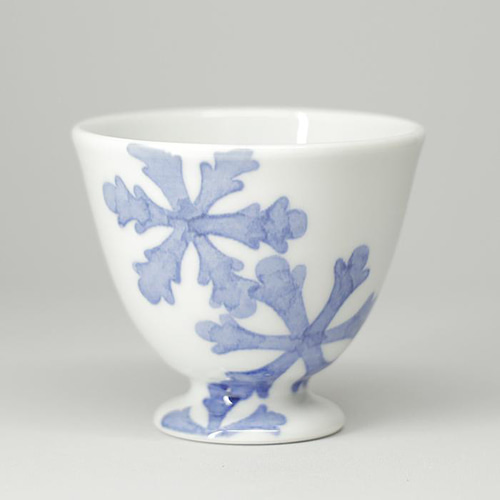 砥部焼 おしゃれ 「3点セット（雪柄）」楕円皿 豆皿 ミニカップ 器 和