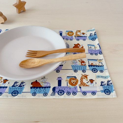 ライオン☆しまうま ランチョンマット お弁当袋 コップ袋 ハンドメイド