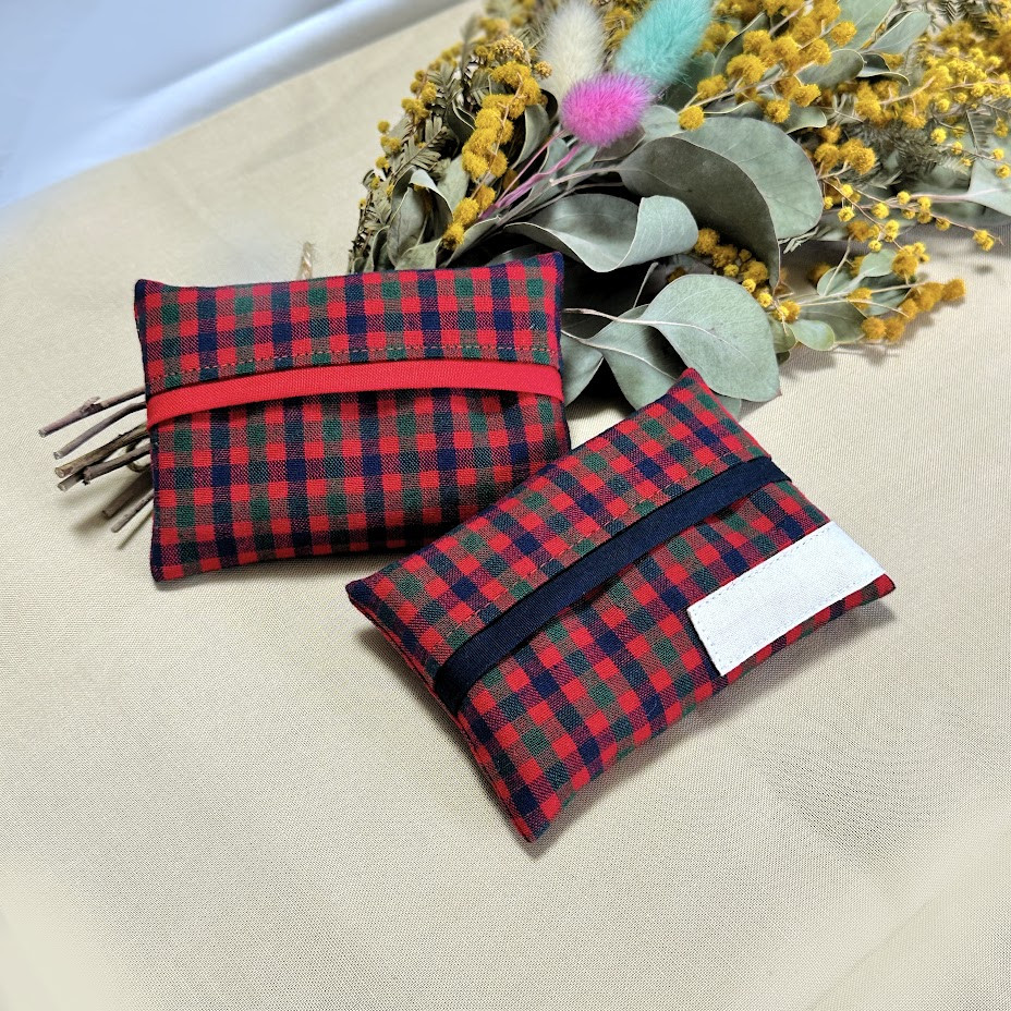 赤デニム ☆新品未開封☆ファミリア ティッシュBOXカバー