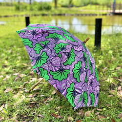 アフリカ布　日傘　派手可愛い　ハンドメイド アフリカ布 日傘 派手可愛い ハンドメイド