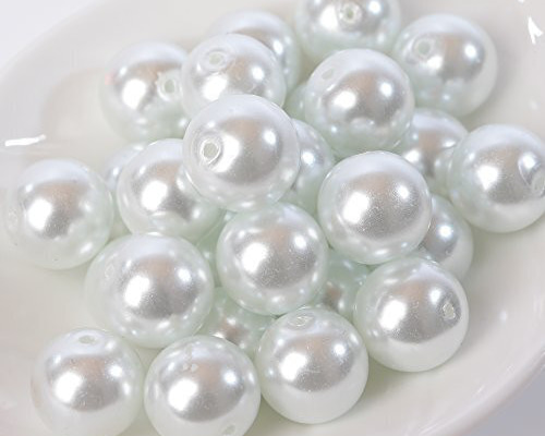 ガラスパール ガラスパール 12mm 両穴 50個 高級 パールビーズ