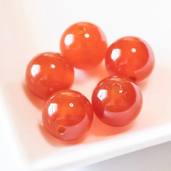 カーネリアン 天然石 赤瑪瑙 赤 オレンジレッド 朱色 10mm5粒 カーネリアン 天然石 赤瑪瑙 赤 オレンジレッド 朱色 10mm5粒