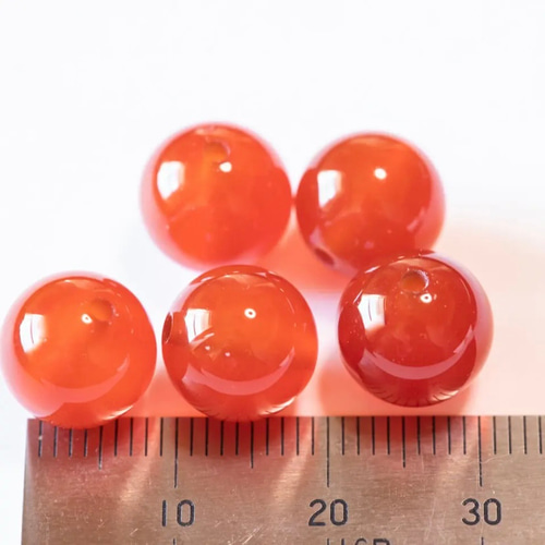 カーネリアン 天然石 赤瑪瑙 赤 オレンジレッド 朱色 10mm5粒