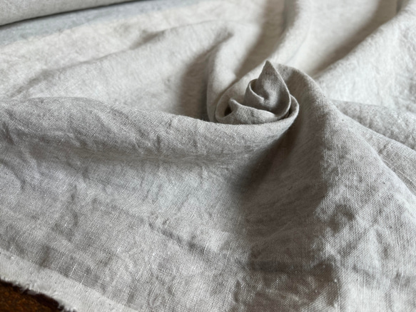 【2m以上専用ページ】 普通地 [リネン100%] 平織り 40番 生地 ナチュラル　 3枚目の画像