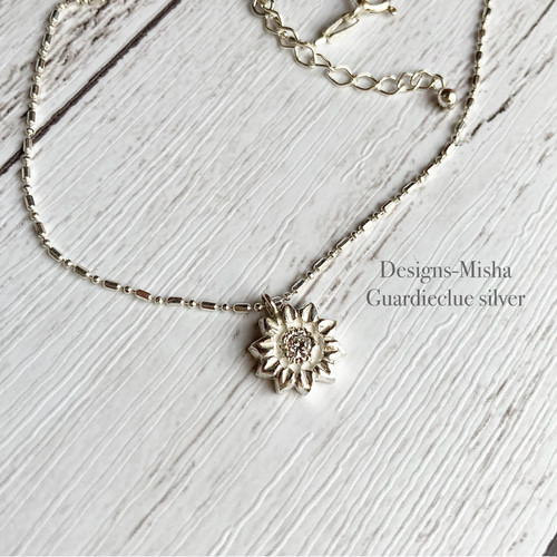 ひまわりモチーフのネックレス(Pure silver) ネックレス