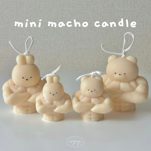 ミニキャンドル️マッチョくま♡うさぎキャンドル キャンドル