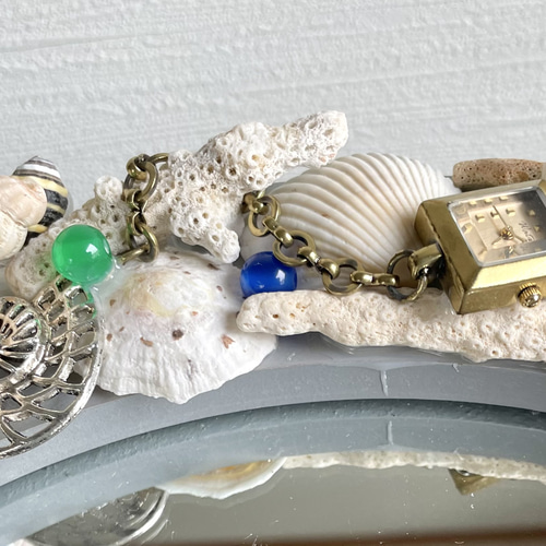 貝殻やらモリモリ吊り下げ鏡 その他インテリア雑貨 NOZONON 通販