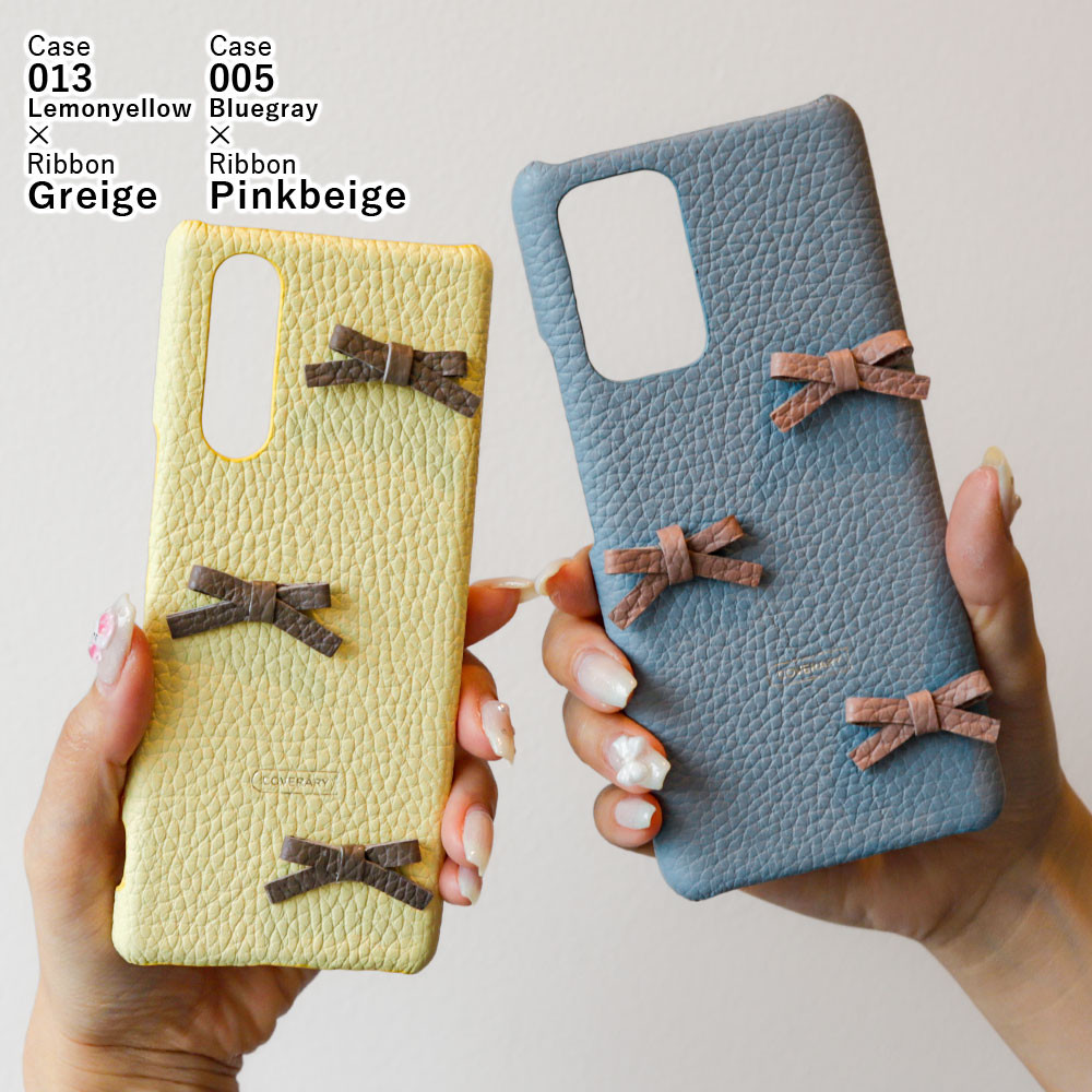 本革 りぼん　スマホケース 全32色 全機種対応 galaxy AQUOS　Xperia　#nn00000884