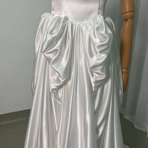 送料無料！パーティードレス キャミソール ウェーブ ファスナー  