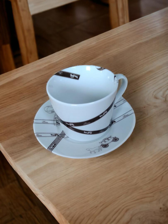 ポーセラーツ 【マグカップ・カップ皿 セット品】 ハンドメイド ティー 
