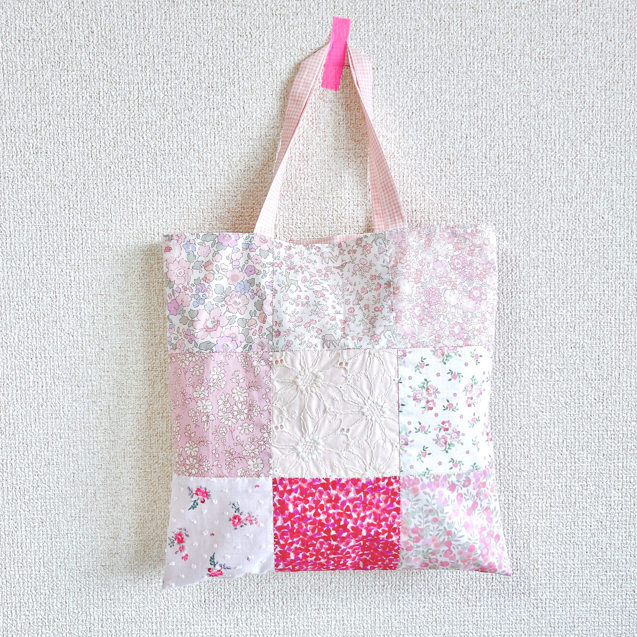 トートバッグ ビンテージファブリックパッチワーク　tf-373g totebag /ヴィンテージファブリックのパッチワーク トートバッグ