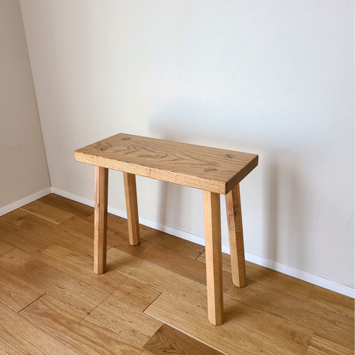 1点のみ】栗一枚板シンプルエレガンススツール 八角脚 椅子 サイド