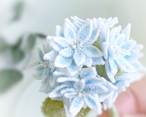 レアデザイン☆Weiss☆バミューダブルー☆紫陽花カラーフラワーブローチ レアデザイン☆Weiss☆バミューダブルー☆紫陽花カラーフラワー