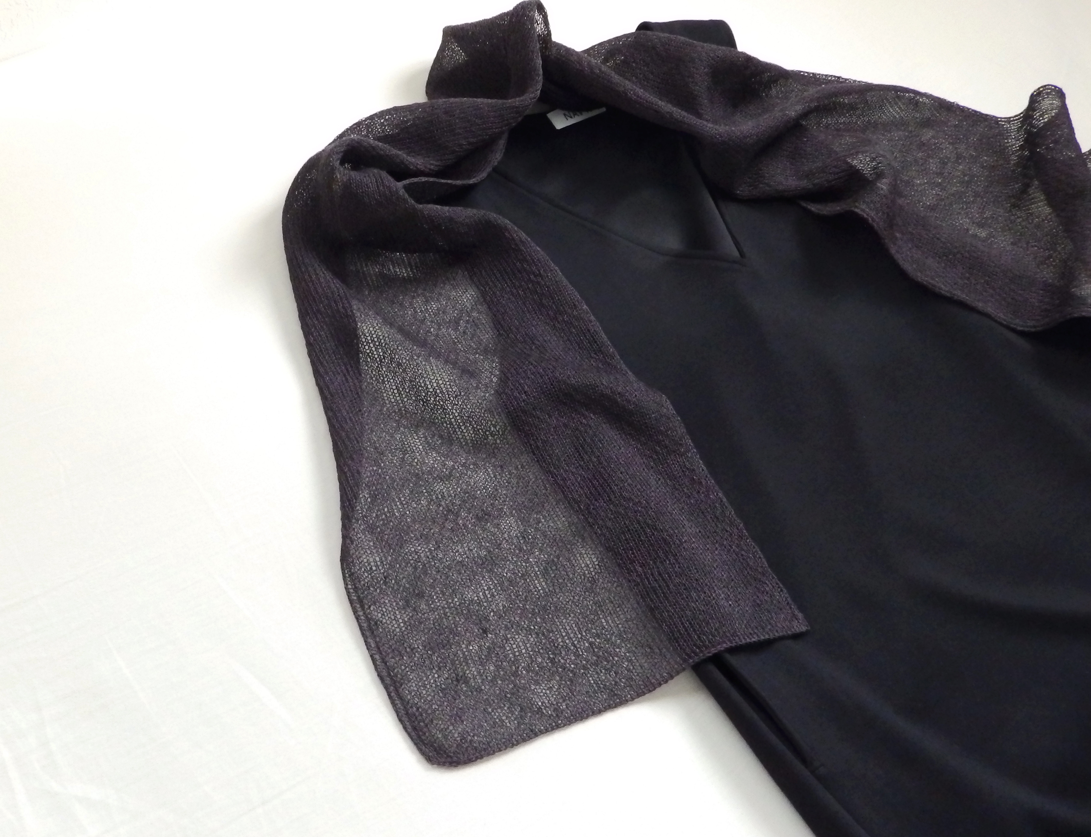 麻（ラミー）１００％のニットストール