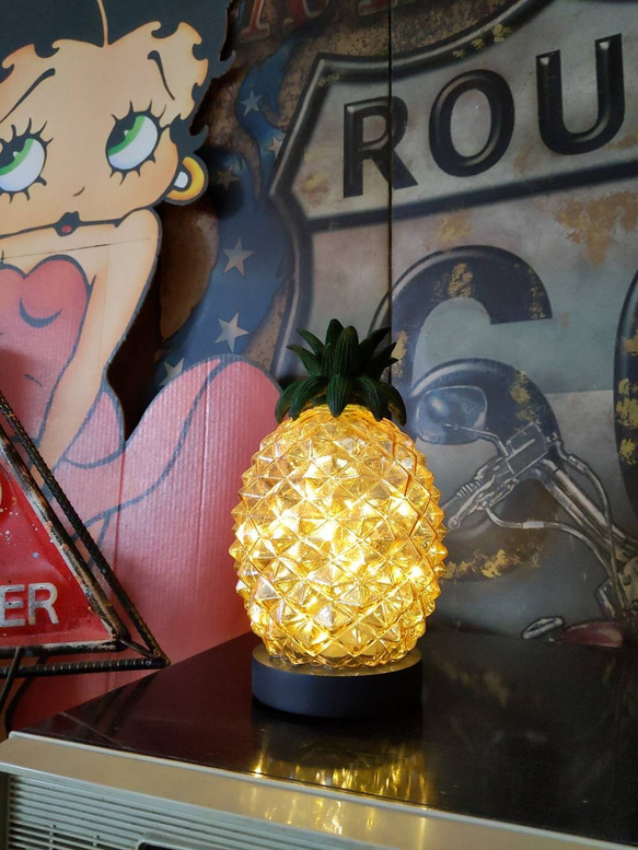 ハワイアン LED ランタン パイン パイナップル ランプ ライト 寝室 ③ 楽天市場】LED ロワール ランタン パイン ミュゼ 高さ27cm 電池